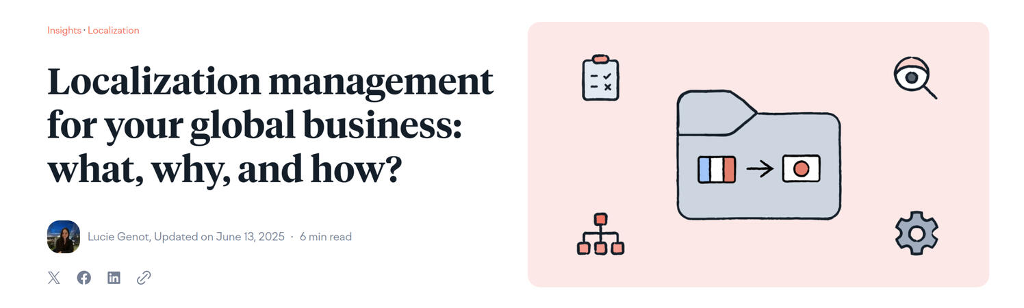 Localization Management article for Lokalise